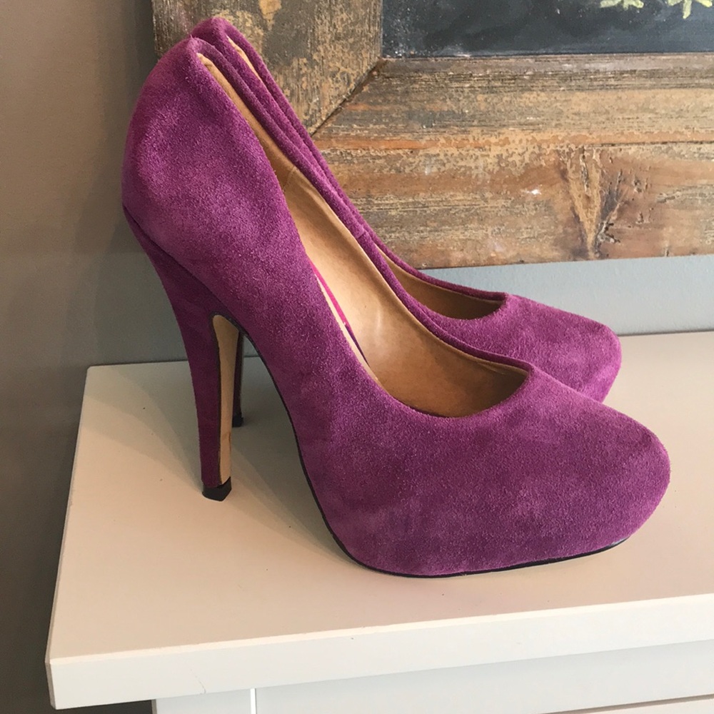 Purple Suede heels